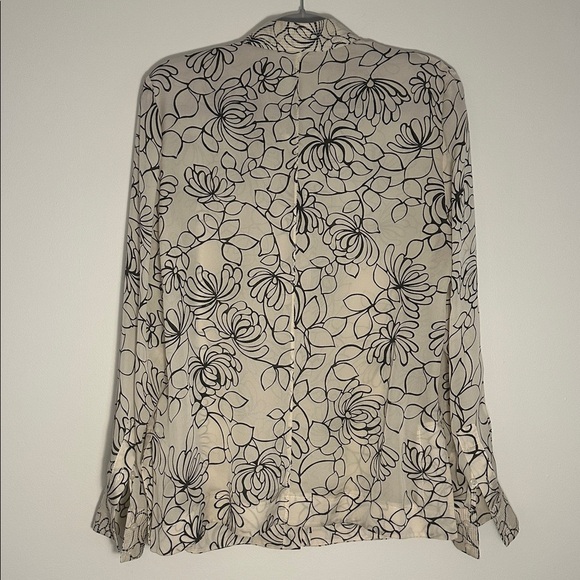 Sigrid Olsen Silk Floral Button Down Shirt - Picture 6 of 10